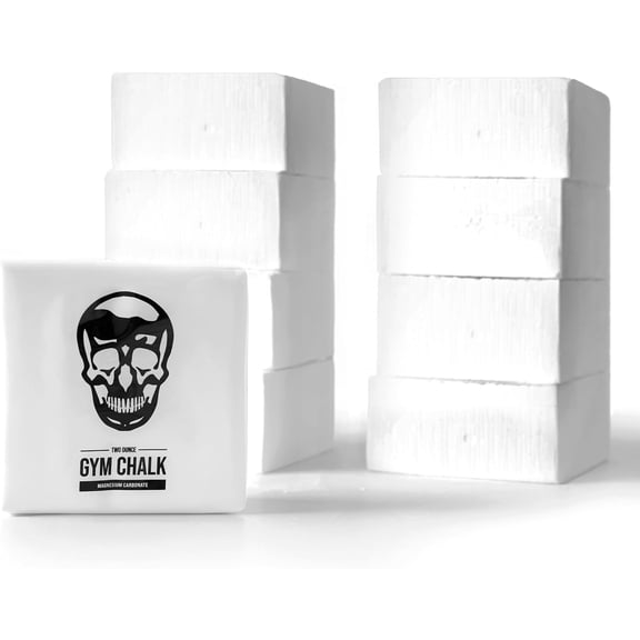 Gym Chalk, Athletic Powder Chalk for Maximum Grip Magnesium Carbonate Chalk for Powerlifting, Weightlifting, Rock Climbing, Gymnastics Chalk Block (8-2oz Chalk Blocks)