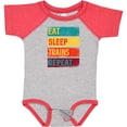 thumbnail image 3 of Inktastic Eat Sleep Trains Repeat Boys or Girls Baby Bodysuit, 3 of 5
