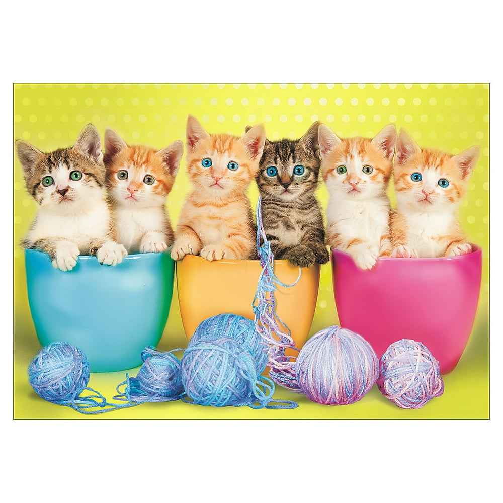 Buffalo Games Adorable Animals Series Kittens in Cups 300-Large Pieces ...