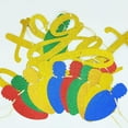 thumbnail image 4 of Hogar y cocina, Decoración del hogar, Decoración navideña, Fiesta de Navidad, Banderas de letras de papel con purpurina dorada, guirnalda de luces, decoración de banderas para tirar, flores para tirar, 4 of 7