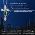 thumbnail image 2 of Cross Necklace for Women in 925 Silver and 10K Yellow Gold with Rainforest Topaz and Lab Grown Diamond | 1.32 Cttw | Jesus Christian Religious Crucifix | Marquise 8X4MM | With 18 inch Chain, 2 of 6