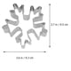 thumbnail image 4 of moldes navideños de acero inoxidable para tartas, galletas y arcilla (2 copos de nieve, ciervos sika), 4 of 7