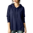 thumbnail image 6 of Cmfcve Fall Pullover Hoodies for Women Side Slit Casual Drawstring Hooded Sweatshirts Long Sleeve Tunic Shirts, 6 of 9