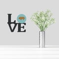 thumbnail image 2 of Caroline's Treasures BB8108WALV Hungarian Mangalica Pig Blue Check Metal Wall Artwork LOVE, 12X12, multicolor, 2 of 2