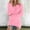 Hot Pink, variant on Qulqfy Fleece Shirts Women Green Long Sleeve Plus Size Pullover Tops Winter V Neck Thermal Shirts Womens Tops