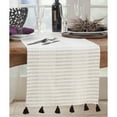 thumbnail image 2 of Saro Lifestyle Striped Tassel Table Runner, 2 of 3