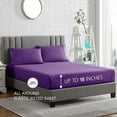thumbnail image 4 of American Home Collection Brushed Microfiber Sheet Set, Deep Pocket Extra Soft Sheets & Pillowcases Set, 4 Pieces, King, Purple, 4 of 7