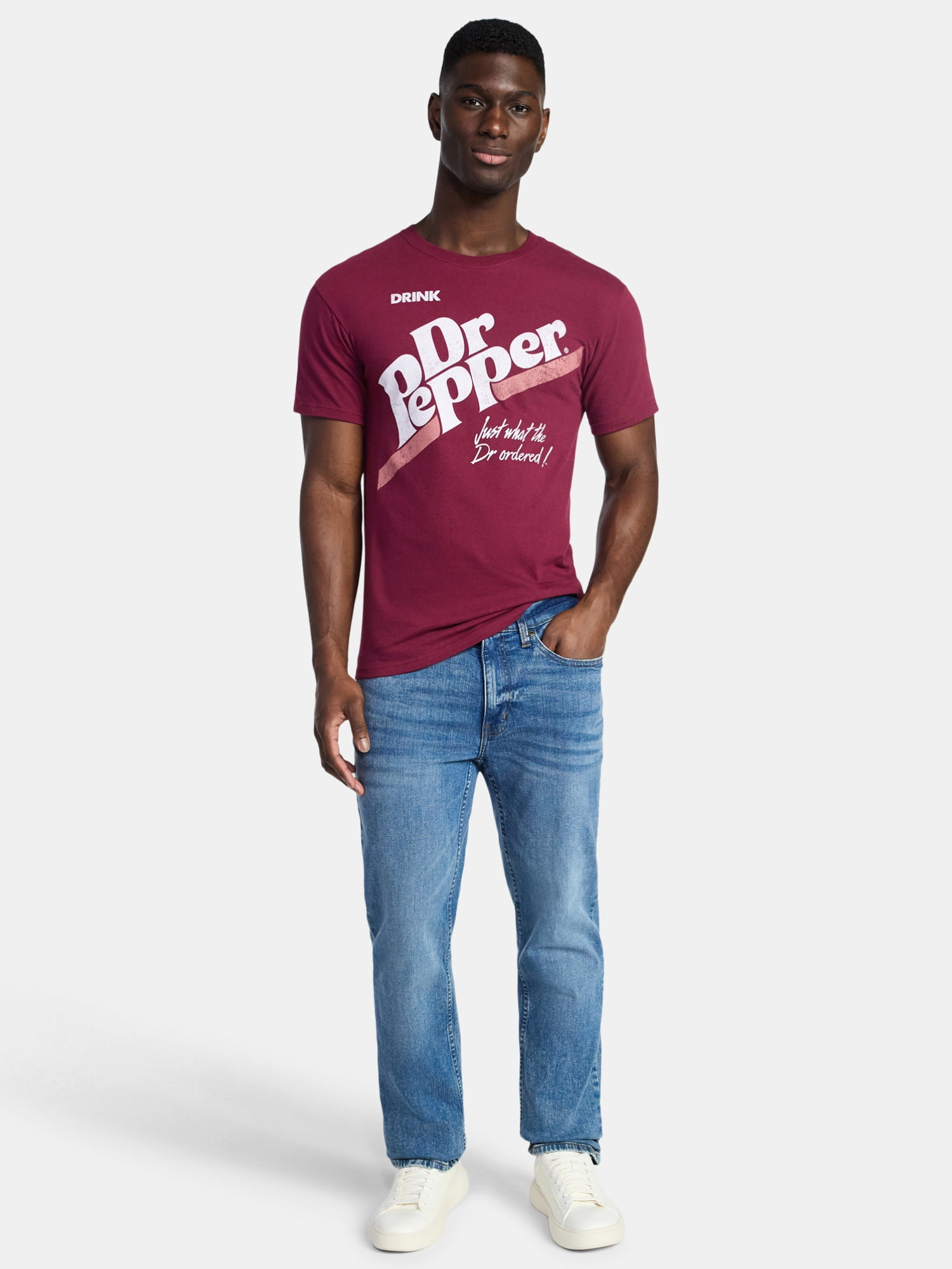 Dr Pepper Men's and Big Men's Graphic Tee with Short Sleeves, Sizes S-3XL