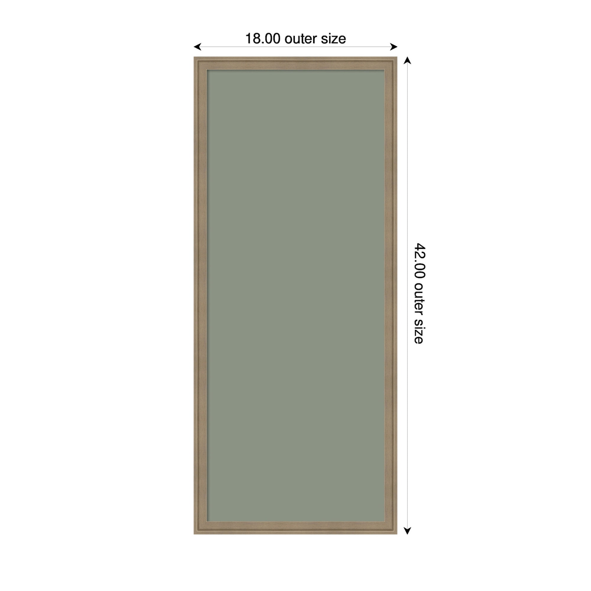 Kate and Laurel Framed Fabric Pinboard 18 x 42,  Printed Linen Classic Bulletin Board for Use as a Vision Board or Wall Organization, Florence Light Brown Frame