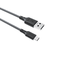 thumbnail image 2 of onn 10ft USB-A to USB-C Soft-touch Braided Charging Cable, USB IF Certified, Black, 2 of 5