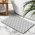 thumbnail image 5 of Elegant Checkered Bathroom Rug - Long Bath Mat, 20x32 inches, Non-Slip, Absorbs Water, Soft Microfiber, Machine Washable., 5 of 5