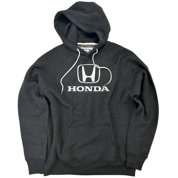 Honda Logo Unisex Adult Slim Fit Pull-Over Heather Hoodie, Charcoal, Small