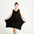 thumbnail image 2 of SWSMCLT Women's Midi Loungewear Nightgown Baggy Basic Cool Comfy Classic Elasthane Night Gown Billowy Lounge Dress Casual Black 3X-Large, 2 of 5