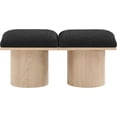 thumbnail image 3 of Meridian Furniture Pavilion Black Boucle Fabric Bench, 3 of 8