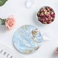 thumbnail image 4 of FMSHPON Marble Pattern Set of 4 Round Coaster for Drinks, Absorbent Ceramic Stone Coasters Cup Mat with Cork Base for Home Kitchen Room Coffee Table Bar Decor, 4 of 6