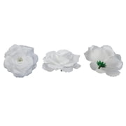 CALLIEVER 50Pcs White Artificial Roses Bouquet