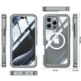thumbnail image 2 of Ancove Magnetic for iPhone 16 Pro Case Compatible with MagSafe, Full-Body Military Drop Proof for iPhone 16 Pro Case with Built-in Screen Protector,Gray, 2 of 4