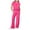 Hot Pink, variant on Women 2 Piece Set Summer Outfits Sweatsuit Half Zip Cap Sleeve Sweatshirt Wide Leg Sweatpant Tracksuit Sets Hot Pink, XXL