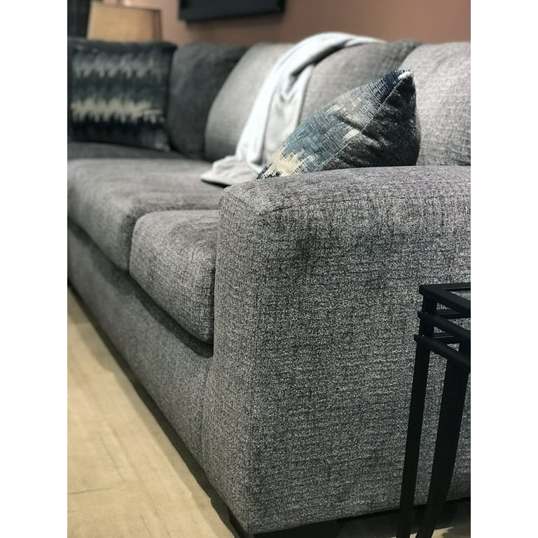 Roundhill furniture bergen silverton cheap pewter fabric sectional sofa