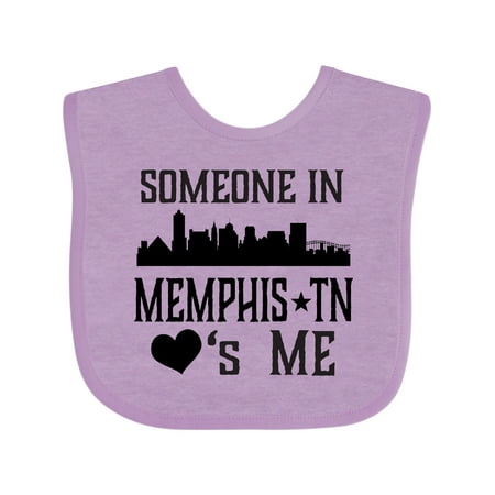 

Inktastic Memphis Tennessee Someone Loves Me Skyline Boys or Girls Baby Bib