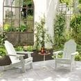 thumbnail image 3 of Dycanpo Folding Adirondack Chair Set of 2,Fire Pit Patio Garden Chair with Cup Holder, White, 3 of 10