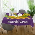 thumbnail image 6 of SKYSONIC Mardi Gras Tablecloth Waterproof Washable Polyester Square Table Cover Durable Tablecloth for Kitchen Dining Table Party Decor (54 X 72 Inch), 6 of 7