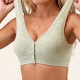 thumbnail image 6 of Byworldtasic Women Front Snap Closure Wireless Bra Floral Lace Wide Strap Comfort Bralette Everyday Ladies Plus Size Bra, 6 of 7