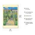 thumbnail image 2 of The Artist's Garden at Vétheuil France - From an Original Color Painting by Claude Monet c.1880 - 8 x 12 inch Vintage Metal Tin Sign, 2 of 4