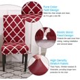 thumbnail image 4 of Dining Chair Cover Set Stretch Spandex Short Dining Chair Slipcovers Removable Washable Decorative Chair Protector Seat Covers for Dining Room Home Wedding Banquet Party Decor (White+Red, 2 Pack), 4 of 8