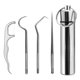 thumbnail image 1 of Sywqhk Tenedor portátil de acero inoxidable para palillos de dientes para acampar al aire libre (5 piezas de largo) Sywqhk Alta Calidad, 1 of 9