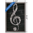 thumbnail image 3 of Treble Clef - Chalk Wall Poster, 14.725" x 22.375", Framed, 3 of 5