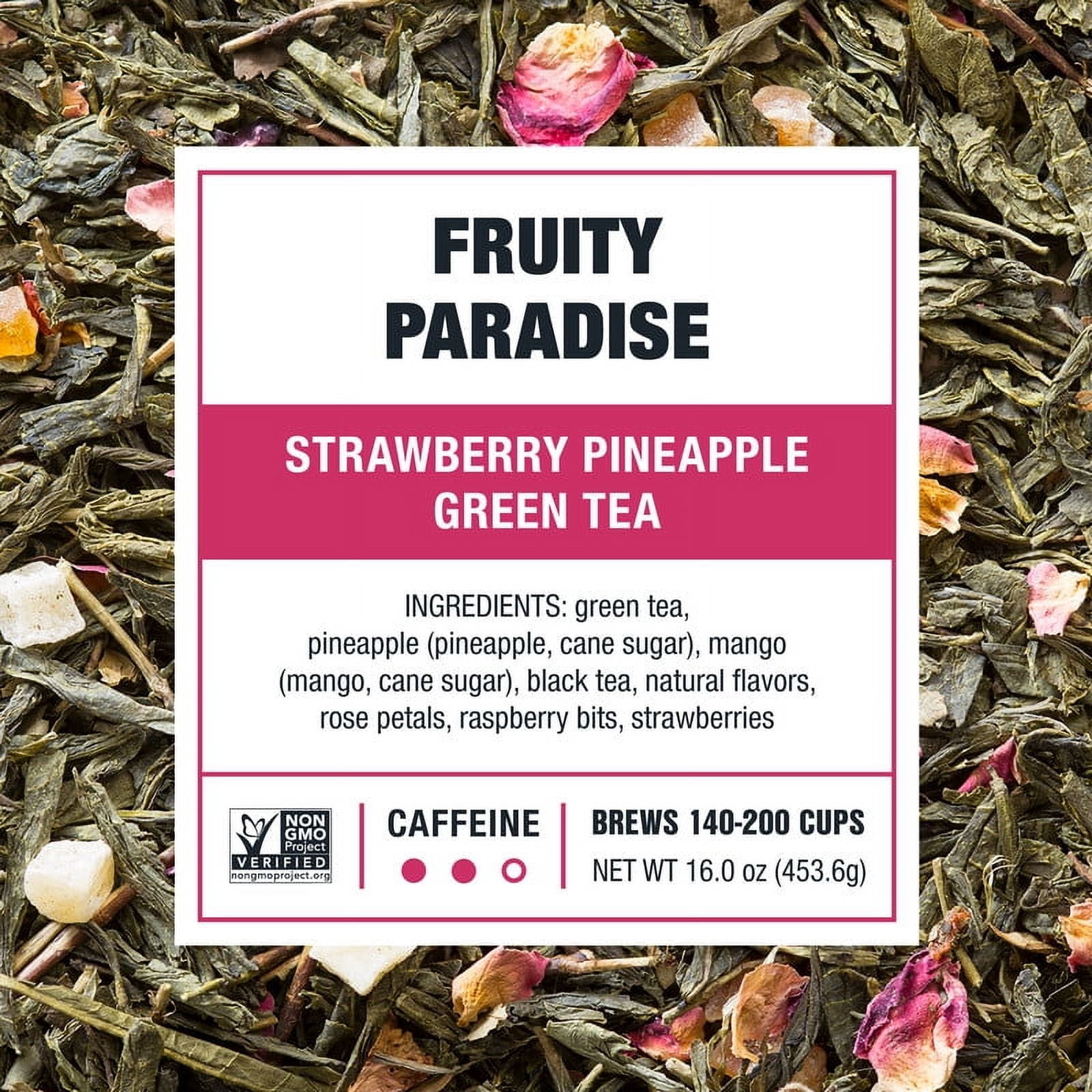 Tiesta Tea - Fruity Paradise Slenderizer Strawberry Pineapple Green Tea, Medium Caffeine, GMO Free, Makes Hot or Iced Tea