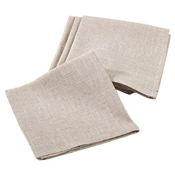 Fennco Styles Linen Blend Natural Napkin Set - 20-inch by 20-inch - 4 Pack