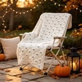 thumbnail image 5 of Halloween Blanket White Ghost Throw Blanket,Thick Soft Plush Cute Spooky Holiday Plush Blankets for Halloween Home Bed Sofa Couch Chair, 5 of 5