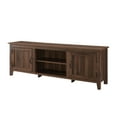 thumbnail image 4 of Walker Edison Farmhouse Grooved Door TV Stand for TVs up to 80", Dark Walnut, 4 of 22