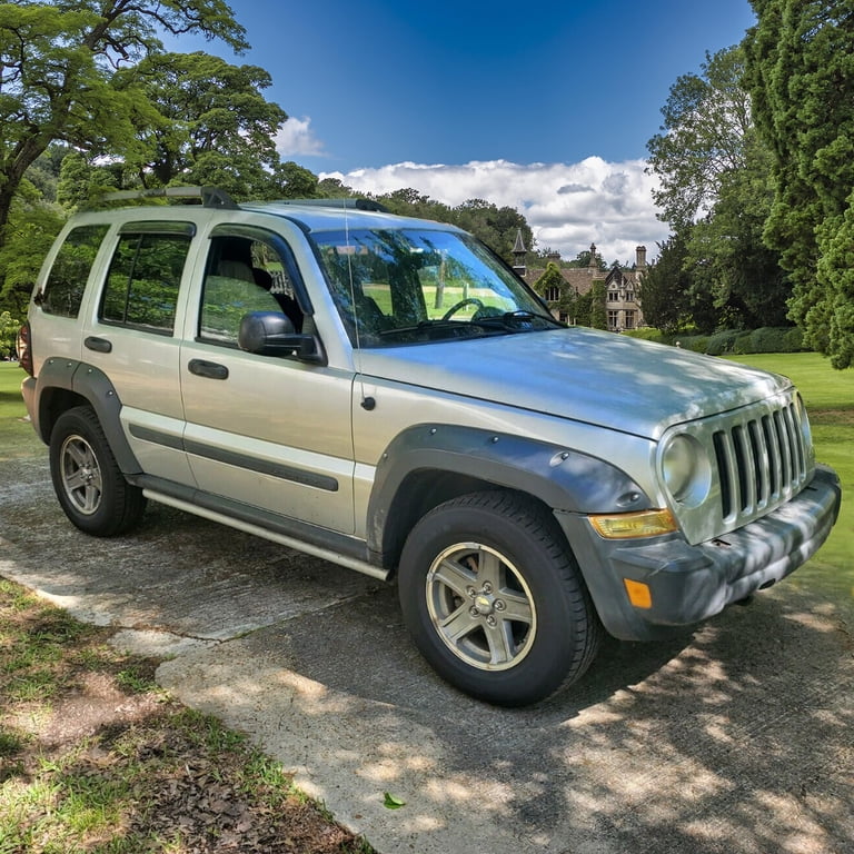 4-Piece Smoke Window Visors For 02-07 Jeep Liberty KJ - Tape-On Rain