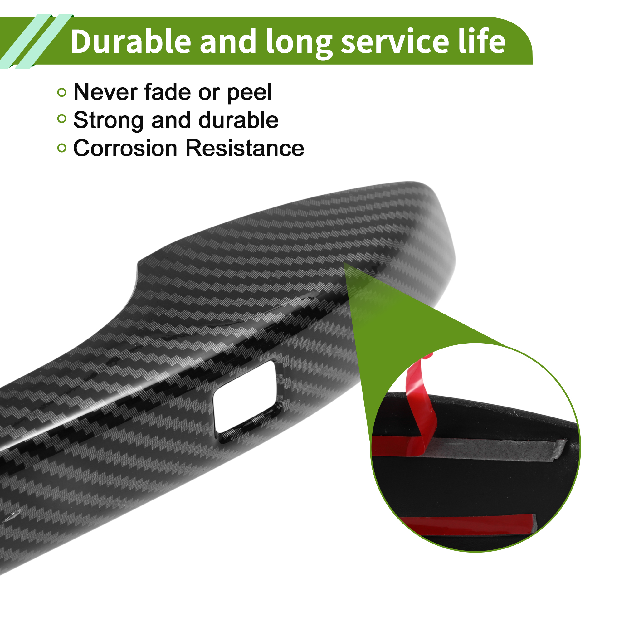 Unique Bargains Door Handle Cover Black for Kia K5 LX LXS GT-Line EX GT 2020-2025