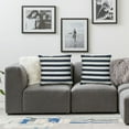 thumbnail image 2 of Acheng Simple Navy Blue White Stripes Outdoor Pillow Covers Set of 2,Decorative Waterproof Throw Pillow Case, Nautical Theme Stripe Soft Cozy Cushion Pillowcases 22x22in, 2 of 7