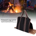thumbnail image 2 of Black 600D Oxford Cloth Firewood Carrier Log Wood Storage Bag for Fireplace Outdoor Logging, 2 of 8
