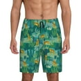 thumbnail image 3 of Lsque Jungle Leopard Mens Sleep Pajama Shorts,Short Pajama Pants, Cotton Ultra-Soft Knit-Large, 3 of 9