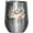Silver, variant on Snow Place Like Home Pun Quote with Winter Cabin in the Woods Art Merch Gift, White 12oz Wine Tumbler