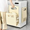thumbnail image 5 of Laundry Basket Wall Mounted Folding Large Capacity Dirty Clothes Storage Baskets For Home Laundry Room And Bathroom Space Saving Organizer Baskets, 5 of 6