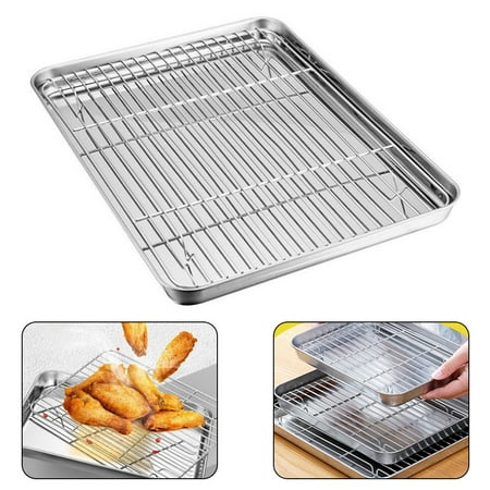 

Gerich Chef Baking Sheet and Rack Set Stainless Steel Cookie Sheet Cooling Rack
