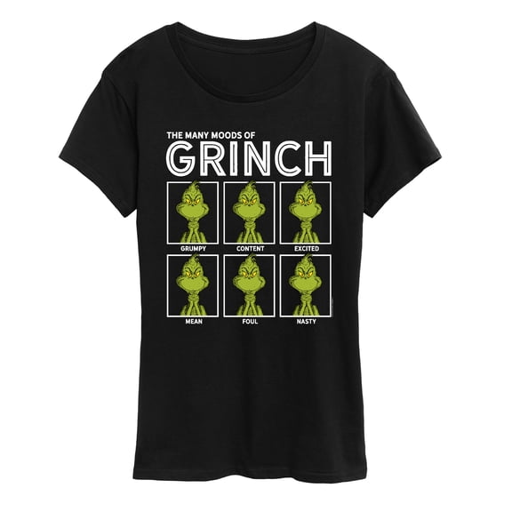 The Grinch - The Many Moods of Grinch Short Sleeve Graphic T-Shirt