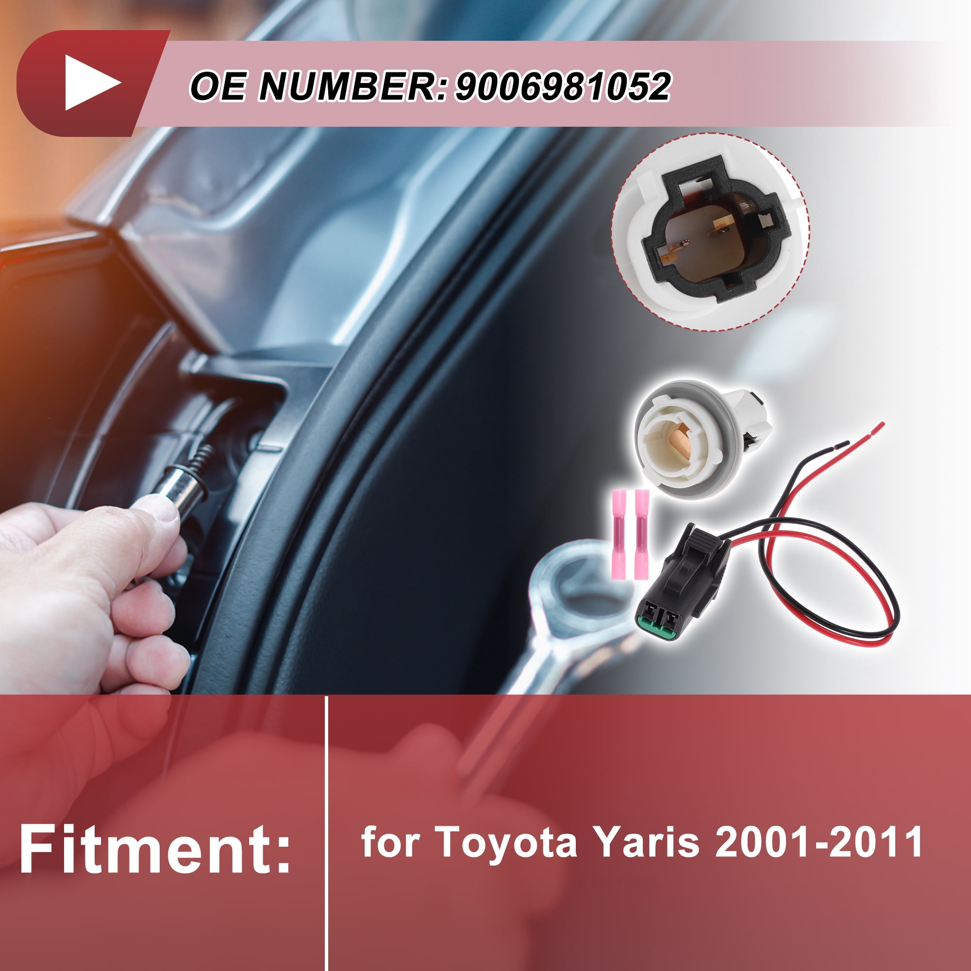 Unique Bargains Turn Signal Light Socket Wiring for Toyota Yaris 2001-2011
