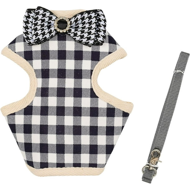 Black and White SquareL Chest Girth 14"20"April Pets Comfortable