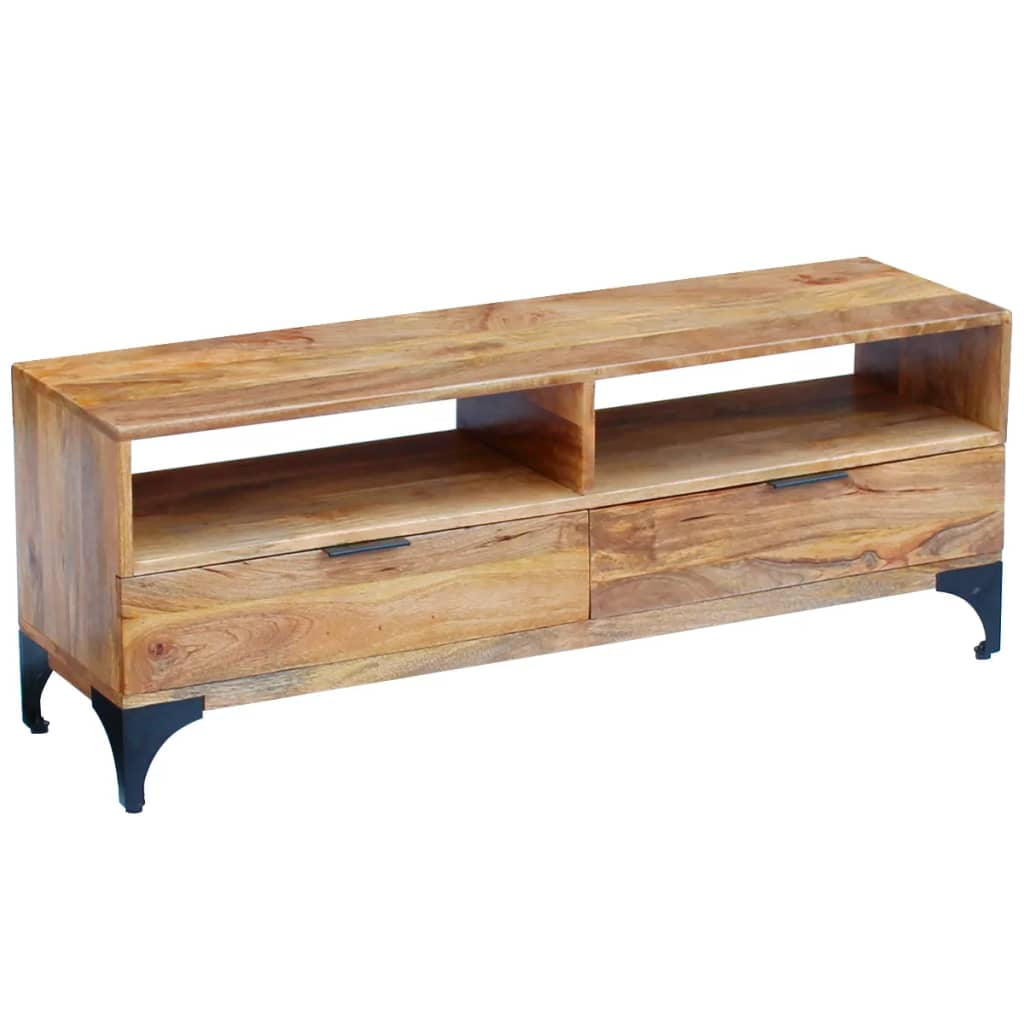 Kepooman Solid Wood TV Unit for Home, Brown Kepooman Solid Wood TV Unit for Home, Brown