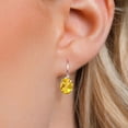 thumbnail image 3 of Gem Stone King Oval Yellow Citrine 2.50 Ct 925 Sterling Silver Earrings, 3 of 6
