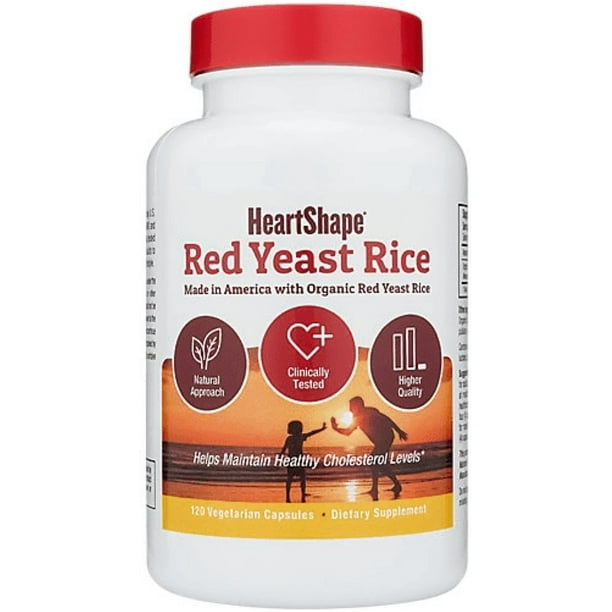3 Pack - HeartShape Red Yeast Rice Dietary Supplement, 120 ... 3 Pack - HeartShape Red Yeast Rice Dietary Supplement, 120 ...
