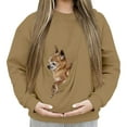 thumbnail image 5 of Pet Pouch Sweatshirts Pullovers Long Sleeve Kitten Puppy Holder Carrier Sweatshirt for Women, 5 of 7